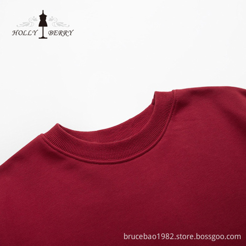 Round Neck Men's Knit Cotton Leisure Sweatshirt